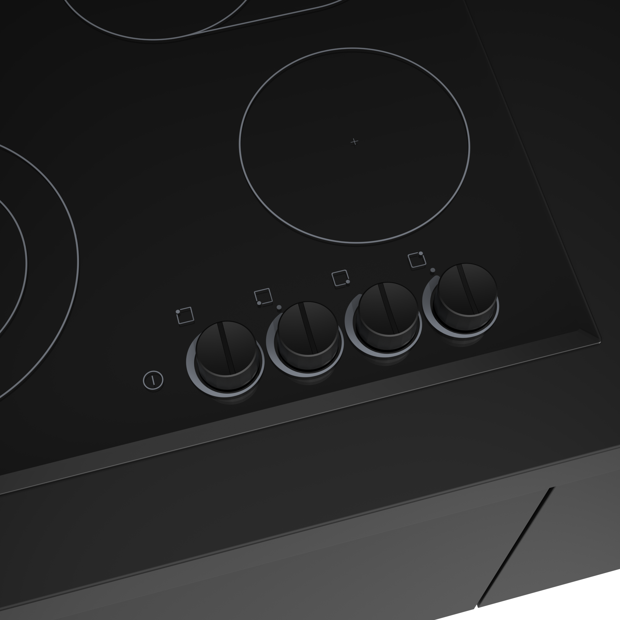 ATALA 60cm 4 zone Knob Control Ceramic Cooktop