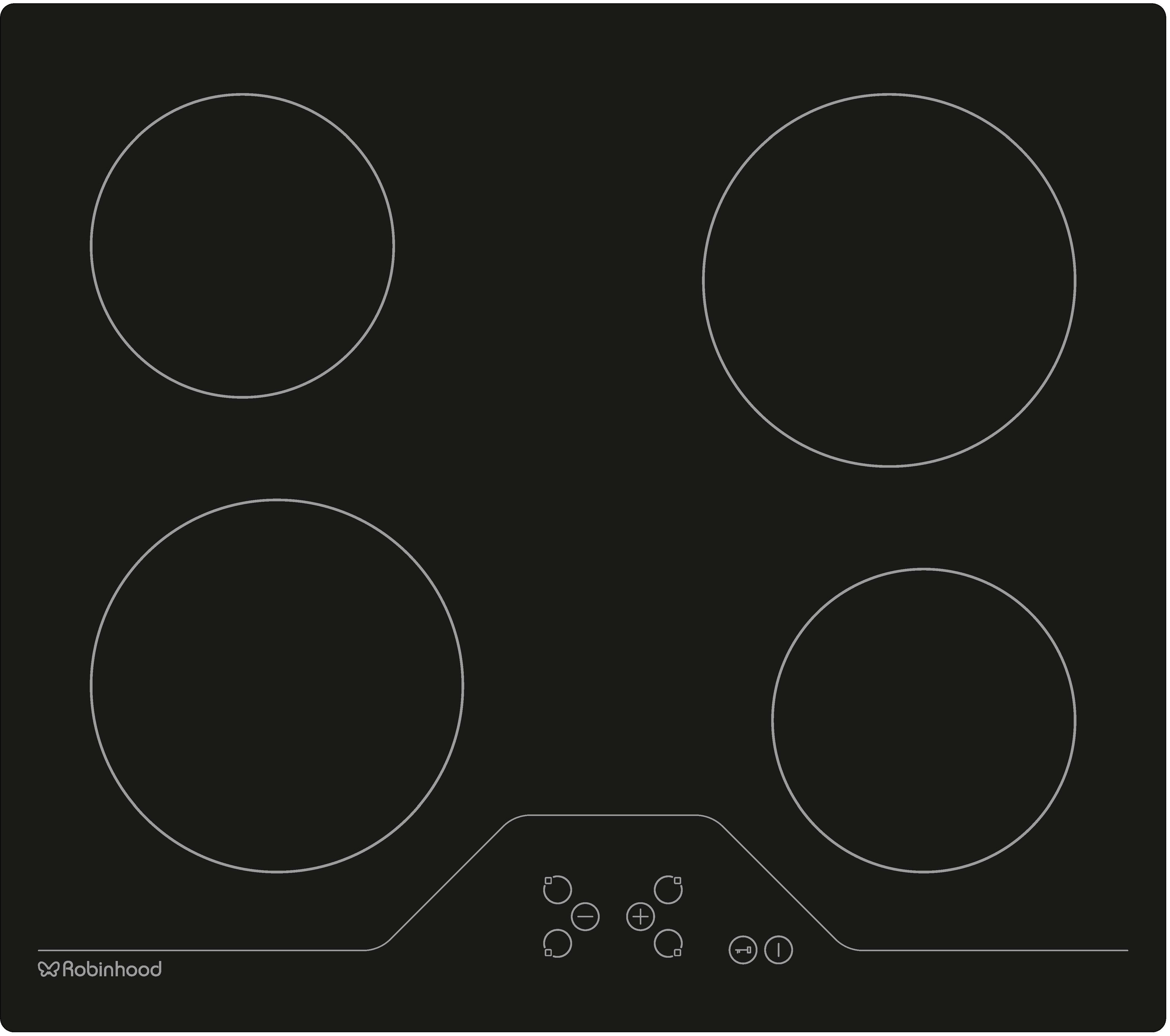 4 zone touch-control ceramic cooktop