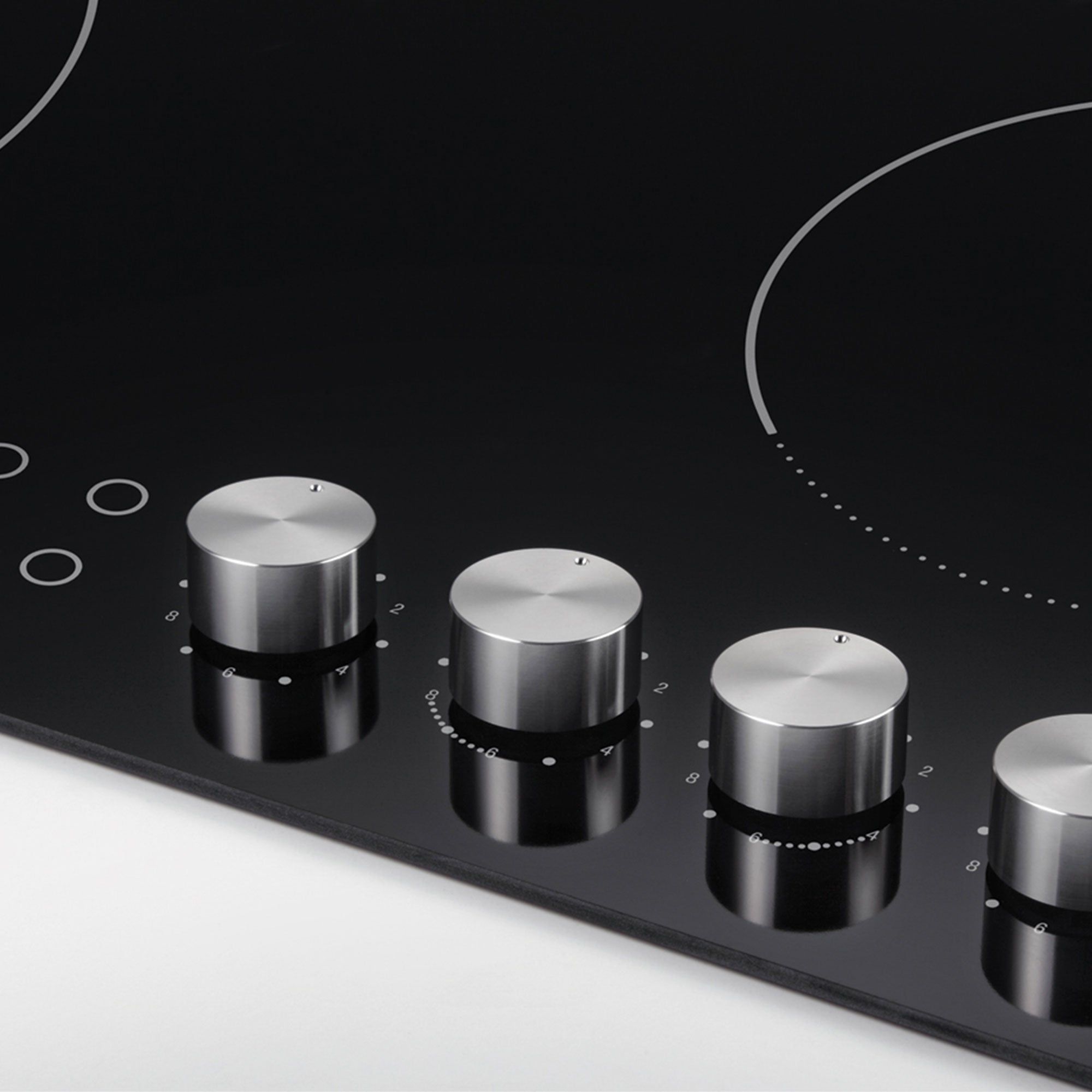 4 zone ceramic turn-switch electric cooktop