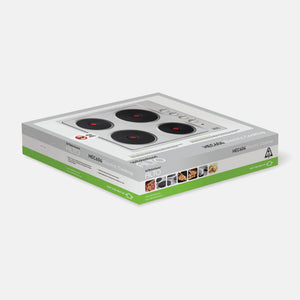 4 zone turn-switch electric cooktop