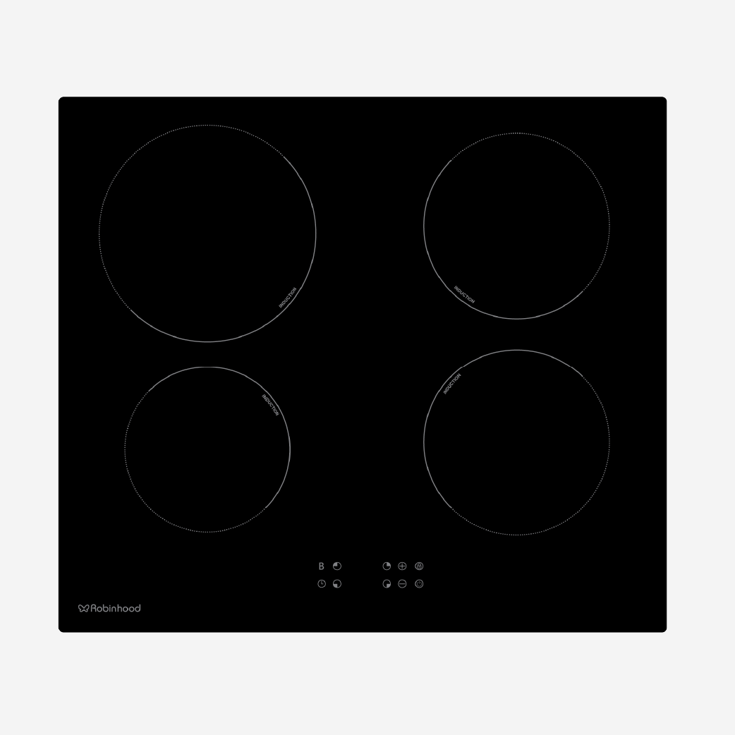 4 zone touch-control induction cooktop
