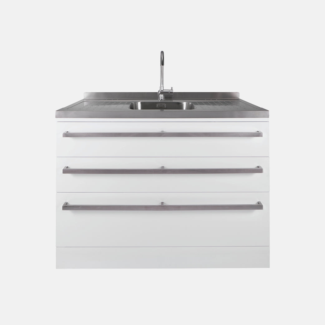 Workstation with Triple Storage Drawers